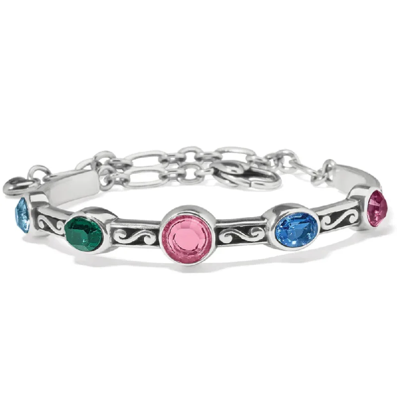 women men’s leather bracelets -Brighton Elora Gems Bar Bracelet