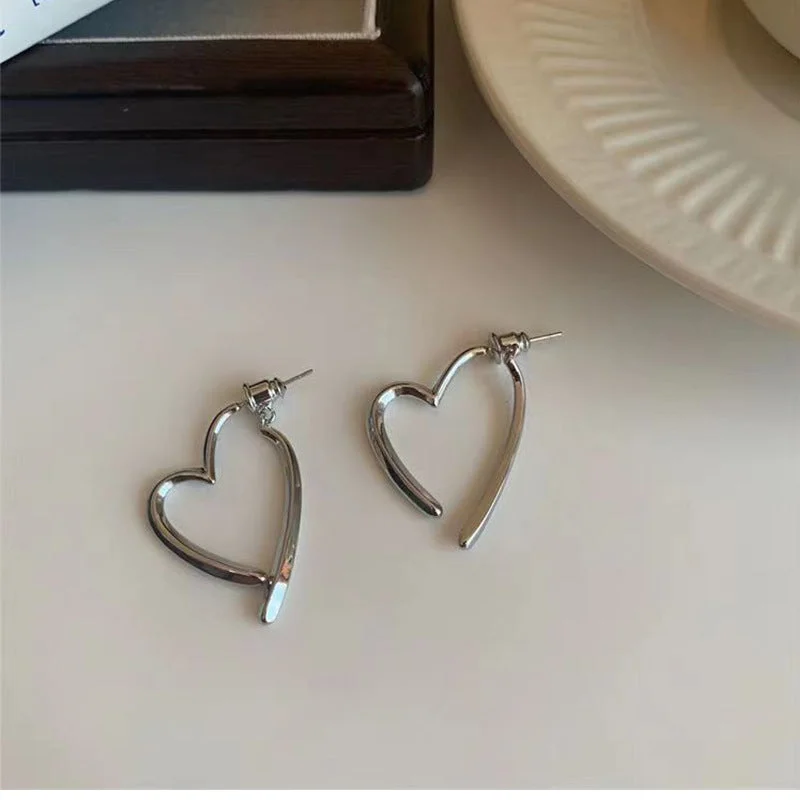 women adjustable earrings -Just Lil Things Silver  Pin Earrings jlt12110