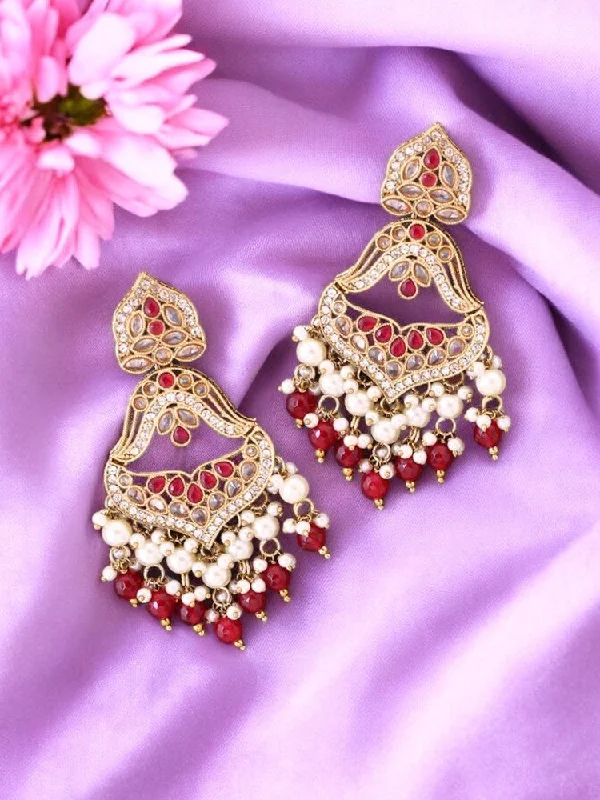 women silver hoop earrings -Rani Navyaani Chandbalis