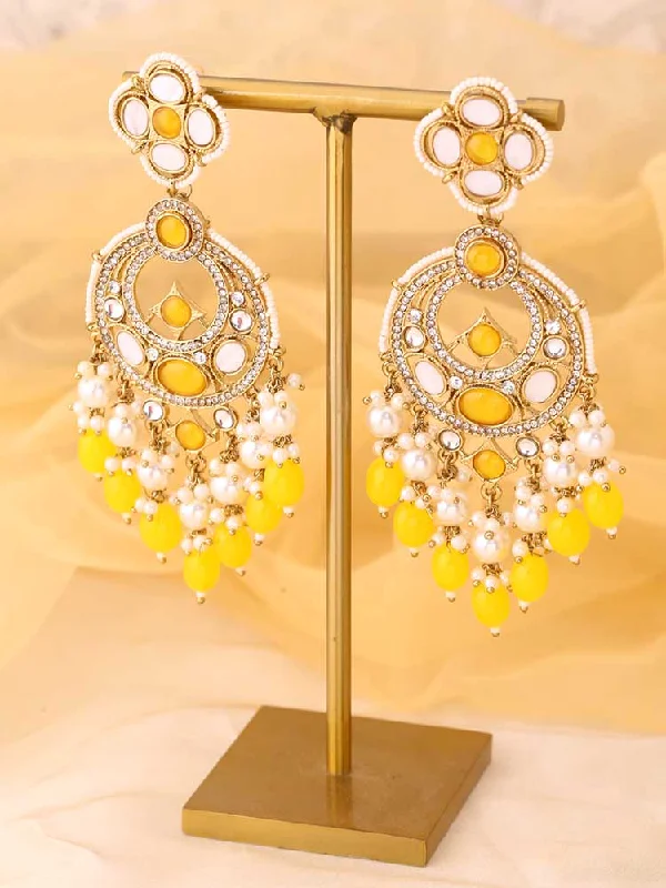 women dainty earrings -Lemon Ishika Chandbalis