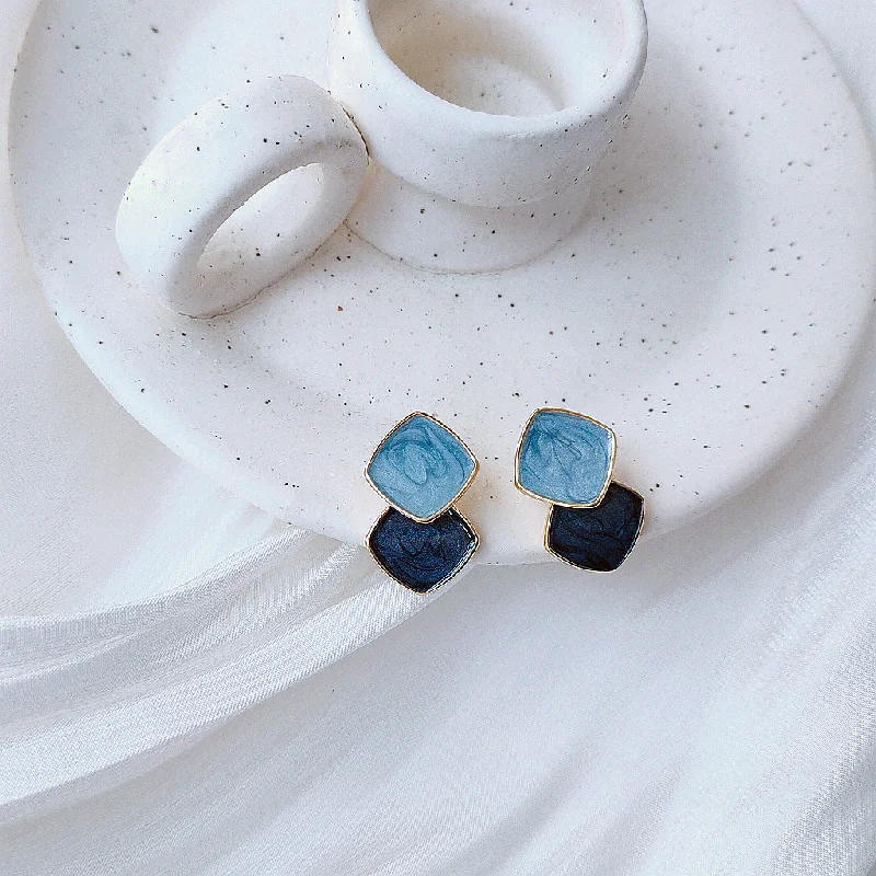 women eco-friendly earrings -just-lil-things-pin-earrings-blue-earrings