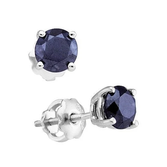 women drop earrings -1/4 CTW Diamond Solitaire Stud Earrings in 10KT White Gold