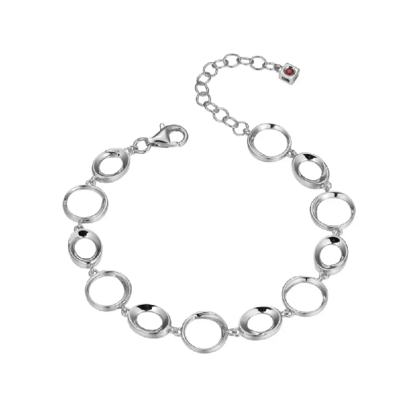 women crystal bangles -Elle Swirl Collection Interlocking Circles Bracelet