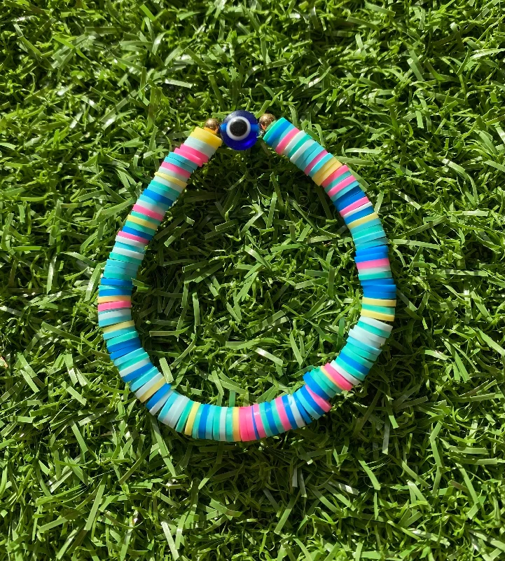 women trendy bangles -Colorburst Evil Eye Bracelet