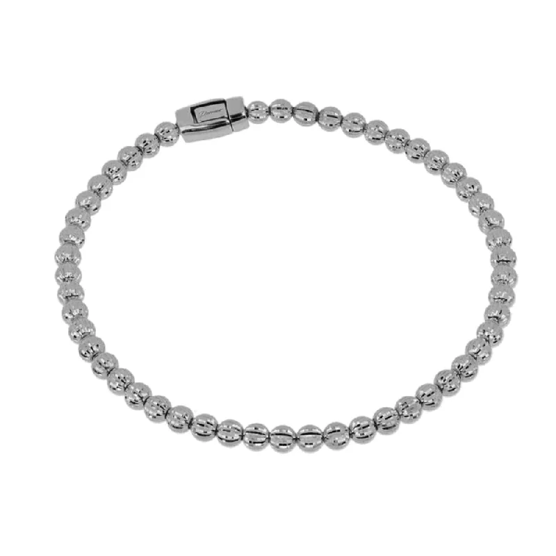 women minimalist bracelets -Desmos Crystal Diamond-Cut Bead Bracelet, 4mm