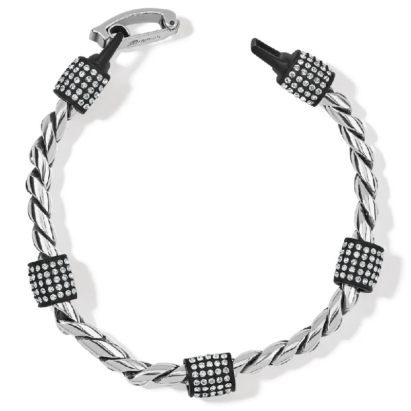 women adjustable bracelets -Brighton Meridian Bracelet- Black/Silver