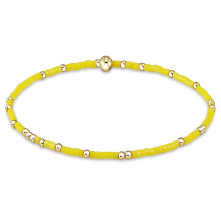 women stacked bracelets -enewton 6.25" Gameday Hope Unwritten Bracelet - Golden Yellow