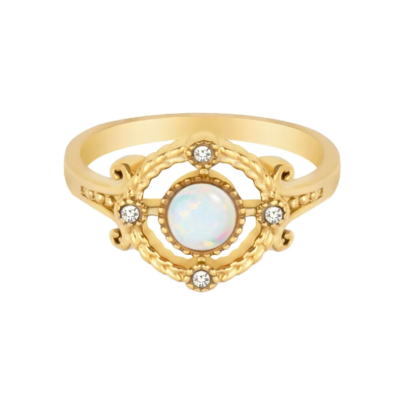 women classic engagement rings -Jolie Opal Ring