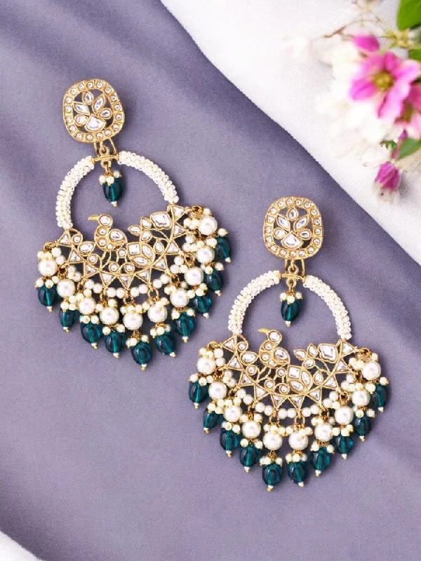 women stud earrings for women -Emerald Nishi chandbalis