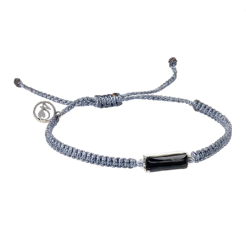 women infinity bangles -4ocean Ghost Net Bracelet - Charcoal/Gray