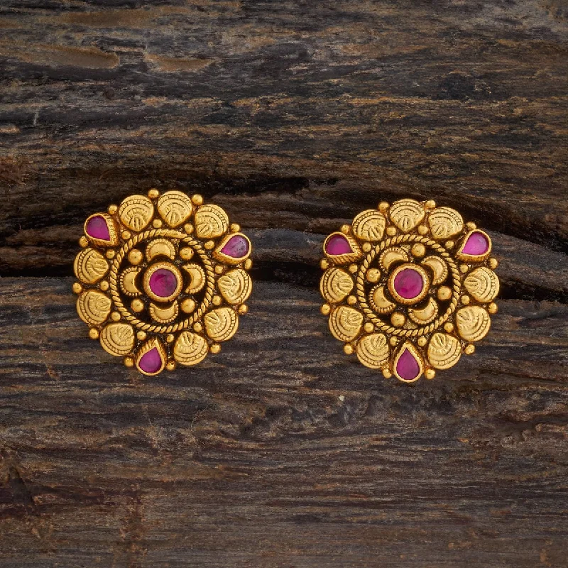 women colorful earrings -Silver Temple Earring 177450