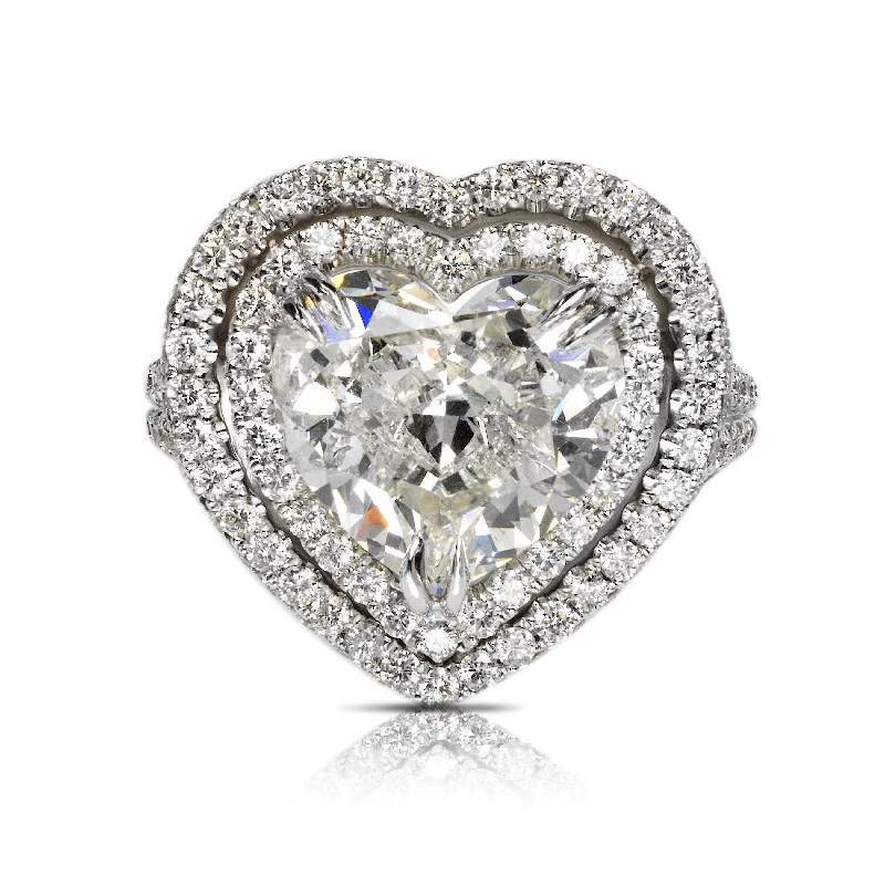 women meaningful engagement rings -CALISTA 9 CARAT HEART SHAPE G COLOR VS2 CLARITY DIAMOND ENGAGEMENT RING 18K CERTIFIED 6 CT G VS2 BY MIKE NEKTA