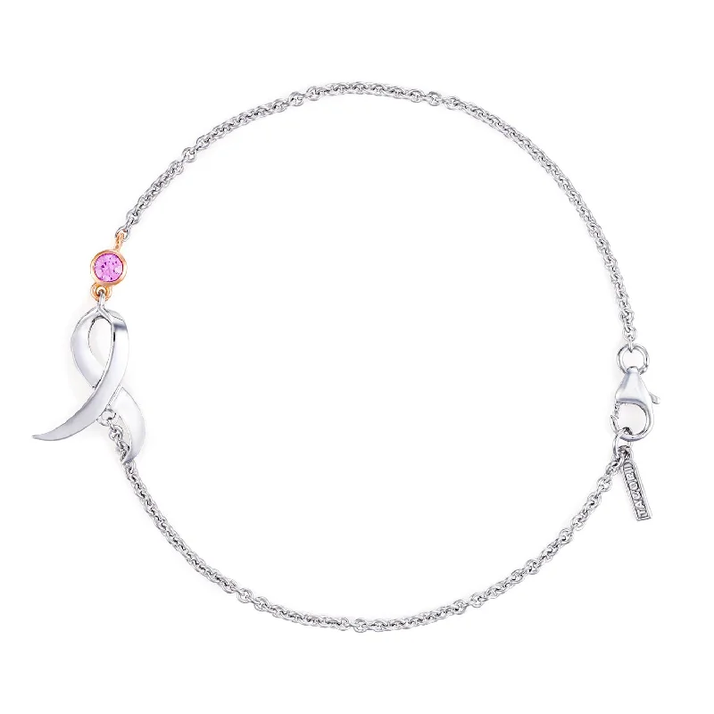 women bracelets -Shining Strength Pink Sapphire Bracelet