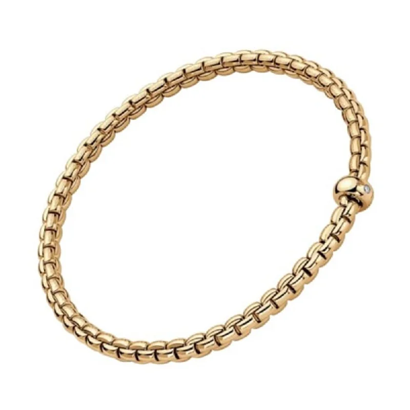 women dainty bracelets -Fope 18k Yellow Gold Eka Flex'it Bracelet