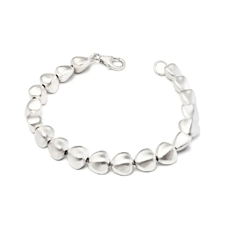 women bangles -Kelim Sterling Silver Seed Bracelet 7.5"