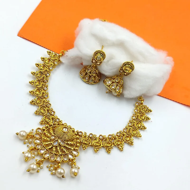 women layered chain necklaces -Manisha Jewellery  Gold Plated  Necklace Set