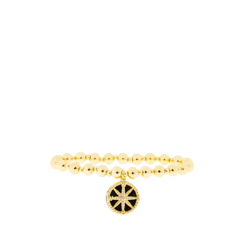 women friendship bracelets -compass charm ball bracelet