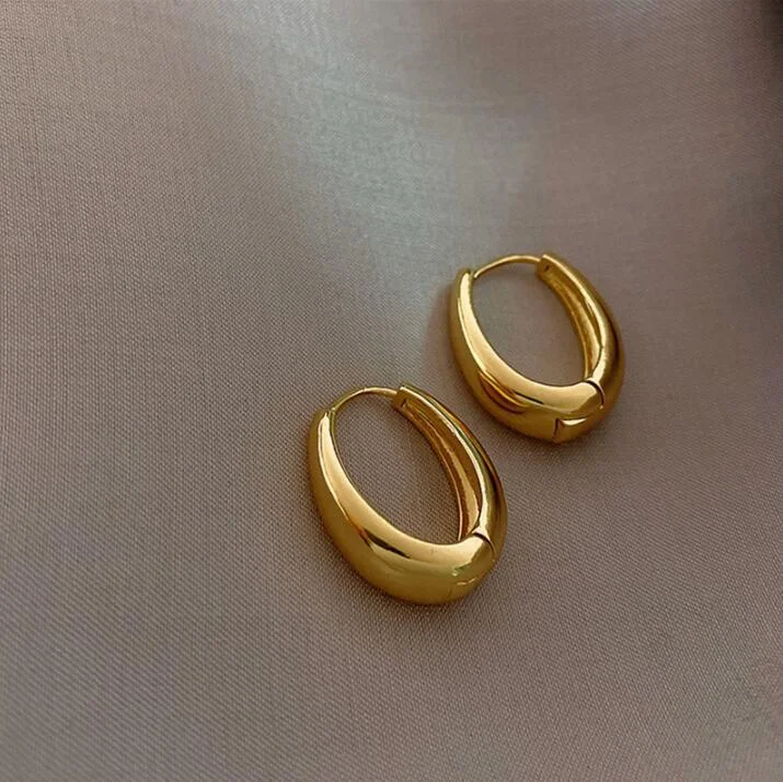 women stacking earrings -Just lil things Gold Hoop  Earrings  jlt11380