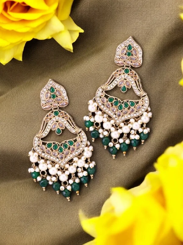 women trendy earrings -Emerald Navyaani Chandbalis