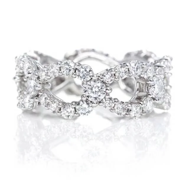 women bridal engagement rings -1.50 Ct. Infinity Eternity Diamond Ring F-G Color VS1 Clarity