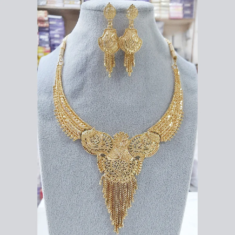 women gold plated necklaces -Martina Jewels Gold Plated Necklace Set