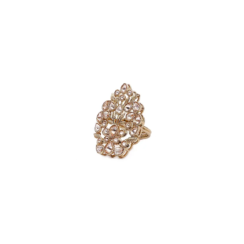 women trendy rings -Ameya Ring in Antique Gold