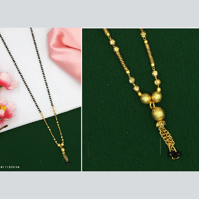 women gemstone necklaces -Mahavir Dye Gold Dokiya Necklace