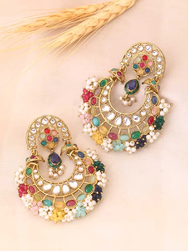 women luxury hoop earrings -Prismatic Triya Chandbalis