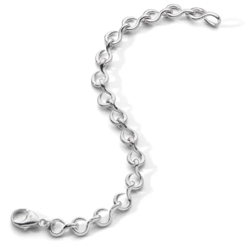 women men’s bracelets -MRK "The Twist" Sterling Silver Petite Infinity Bracelet