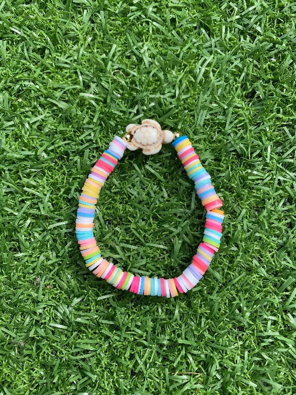 women men’s leather bracelets -Rainbow Turtle Paradise Bracelet