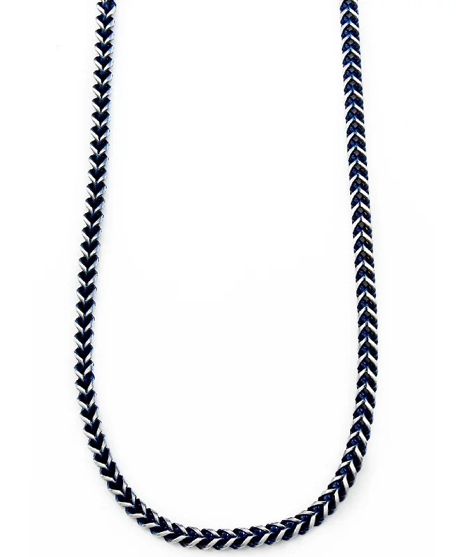 women personalized necklaces -Sutton Stainless Steel Blue-Tone Chain Necklace