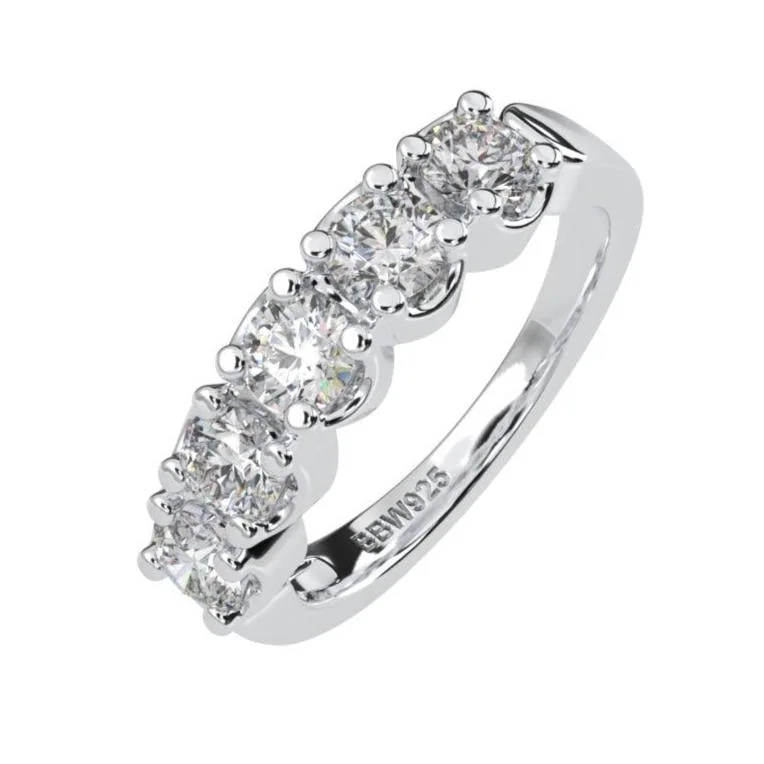 women promise rings for women -* NEW COUTURE COLLECTION Sterling Silver Round 4mm Couture Half Eternity Ring Band