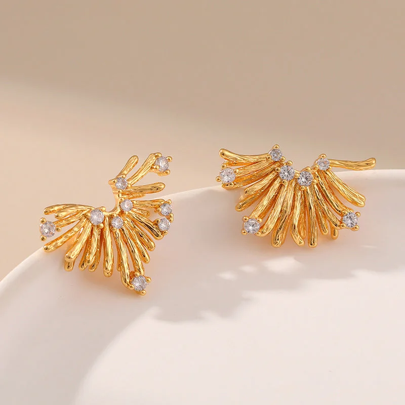 women artistic earrings -just-lil-things-gold-pin-earrings-jlt12000