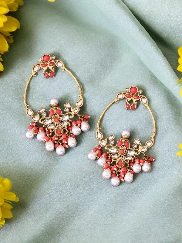 women stylish earrings -Coral Tia Chandbalis