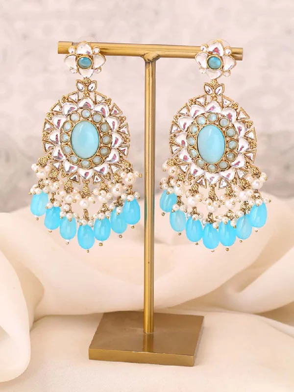 women sparkling earrings -Sky Devanya Chandbalis