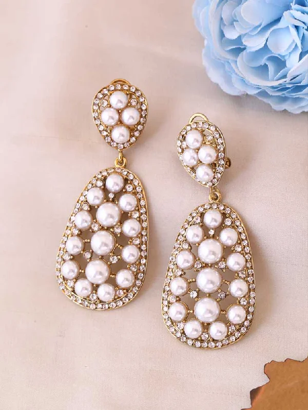 women hoop earrings for women -Ivory Smital Danglers