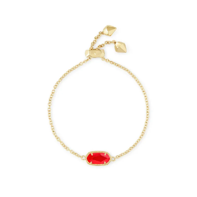 women vintage bangles -Kendra Scott Elaina Delicate Chain Bracelet in Red Illusion