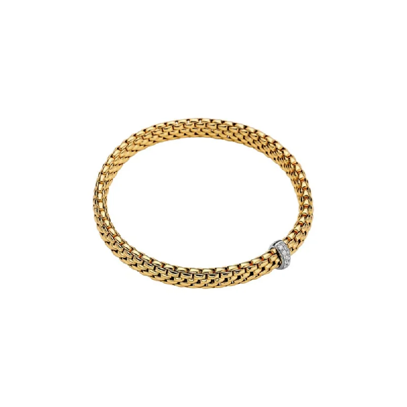 women adjustable bracelets -Fope 18k Vendome Flexible Bracelet with Diamonds