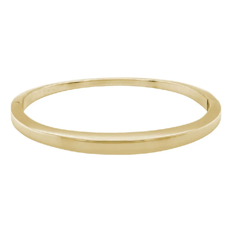 women modern bangles -14k Gold Tapered Bangle Bracelet