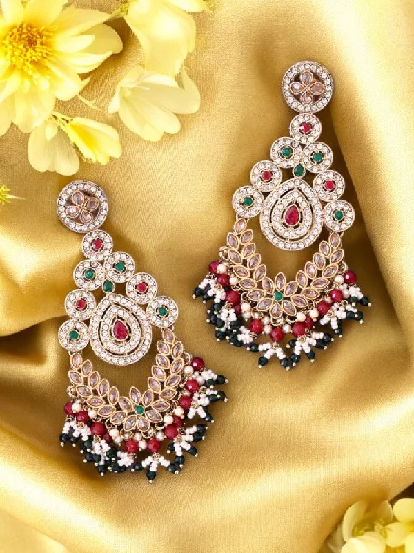 women geometric earrings -Multicolor Riyana Danglers