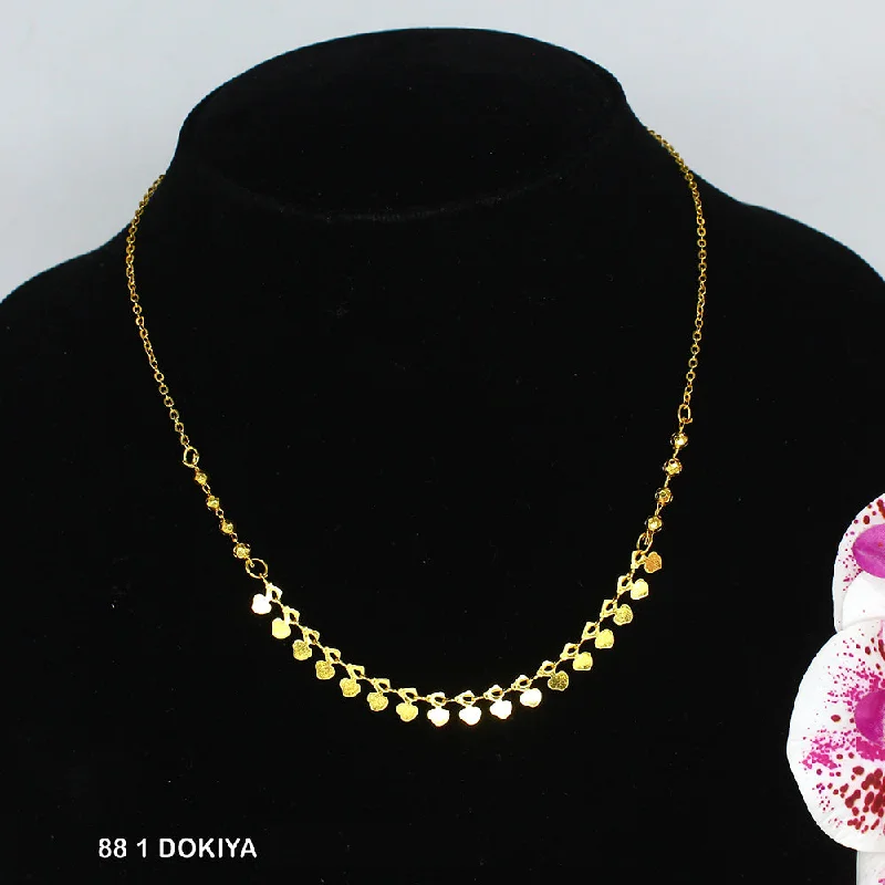 women romantic gift necklaces -Mahavir Dye Gold Dokiya Necklace