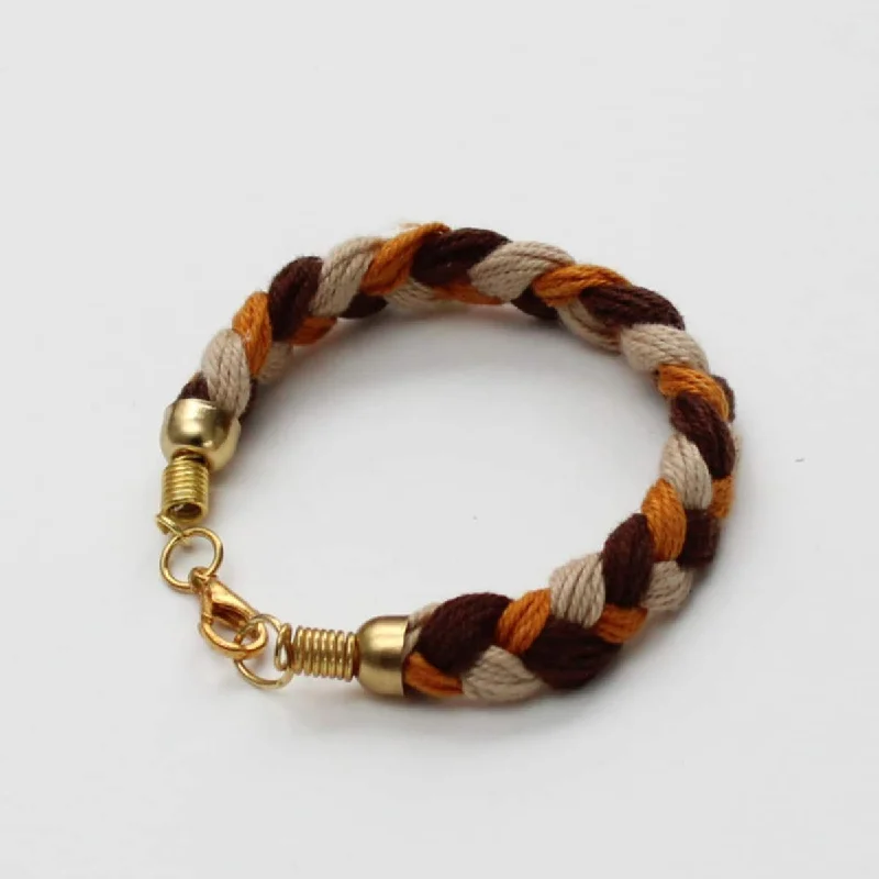 women cuff bangles -Brown Braided Bracelet