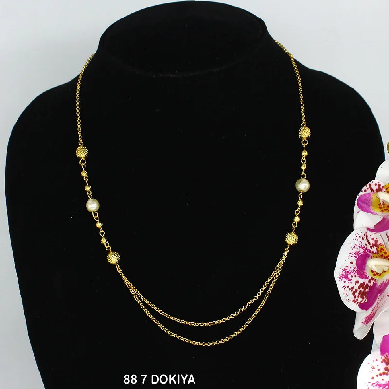 women everyday necklaces -Mahavir Dye Gold Dokiya Necklace