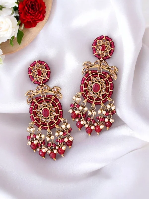 women sapphire stud earrings -Rani Shivaka Chandbalis