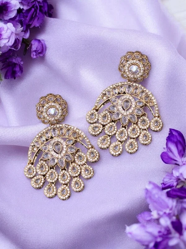 women gold hoop earrings for women -Ivory Aranya Chandbalis