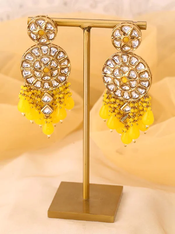 women pearl drop earrings -Lemon Rachna Chandbalis