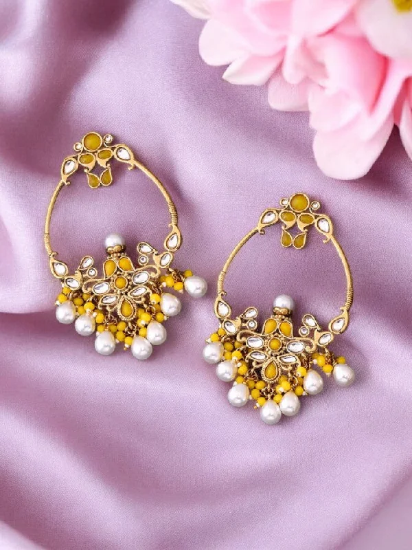 women pearl earrings -Lemon Tia Chandbalis