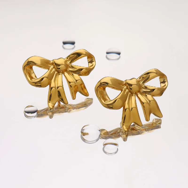 women adjustable earrings -Just Lil Things Gold Pin Earrings JLT12651