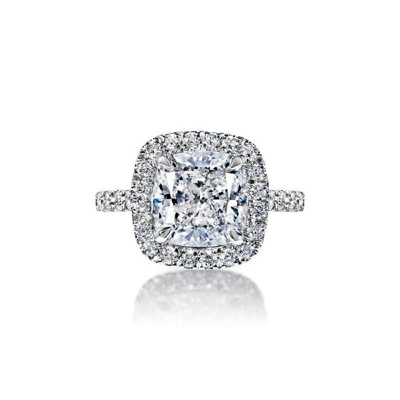 women luxury engagement rings -Jayleen 6 Carat I IF Cushion Cut Diamond Engagement Ring in 18k White Gold. GIA Certified. By Mike Nekta