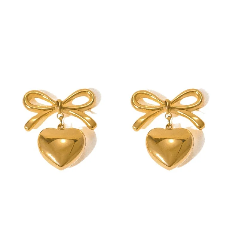 women everyday earrings -Just Lil Things  Gold Huggie Earrings JLT12649